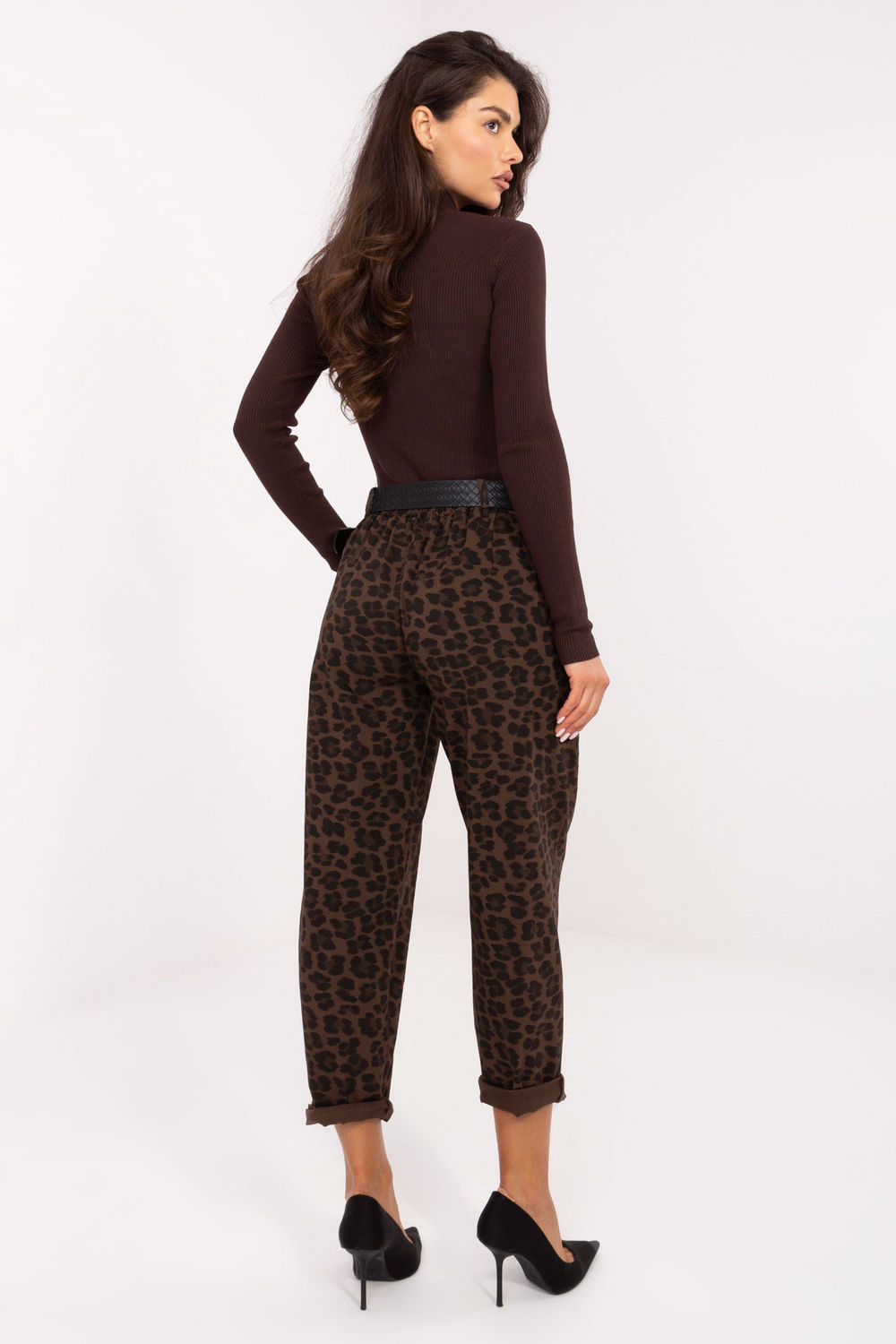 Spodnie Damskie Model IT-SP-242975-1.80 Brown - Italy Moda -3 Spodnie Damskie Model IT-SP-242975-1.80 Brown - Italy Moda -3