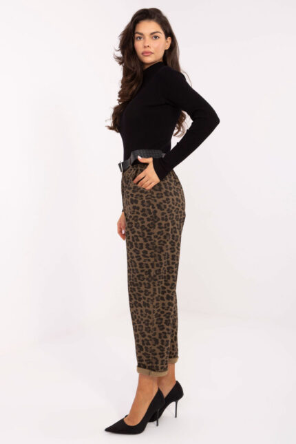 Spodnie Damskie Model IT-SP-242975-1.80 Khaki - Italy Moda -2