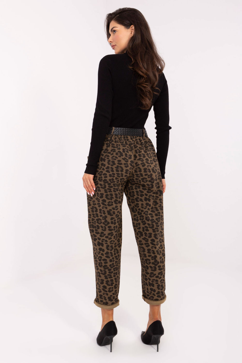 Spodnie Damskie Model IT-SP-242975-1.80 Khaki - Italy Moda -3 Spodnie Damskie Model IT-SP-242975-1.80 Khaki - Italy Moda -3