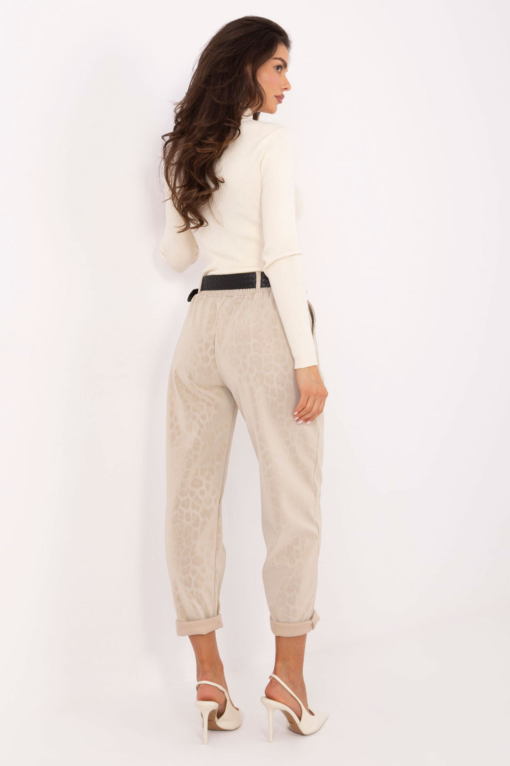 Spodnie Damskie Model IT-SP-242976.29P Light Beige - Italy Moda -3 Spodnie Damskie Model IT-SP-242976.29P Light Beige - Italy Moda -3