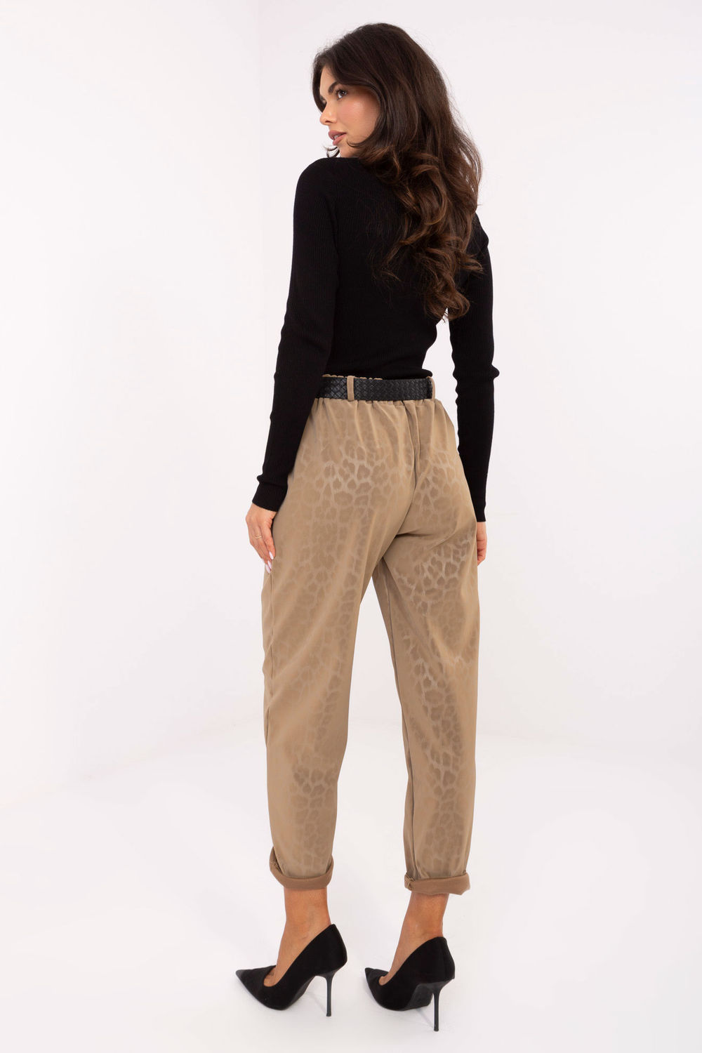 Spodnie Damskie Model IT-SP-242976.29P Camel - Italy Moda -3 Spodnie Damskie Model IT-SP-242976.29P Camel - Italy Moda -3