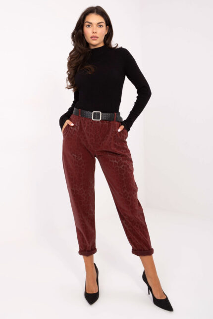 Spodnie Damskie Model IT-SP-242976.29P Bordo - Italy Moda -1