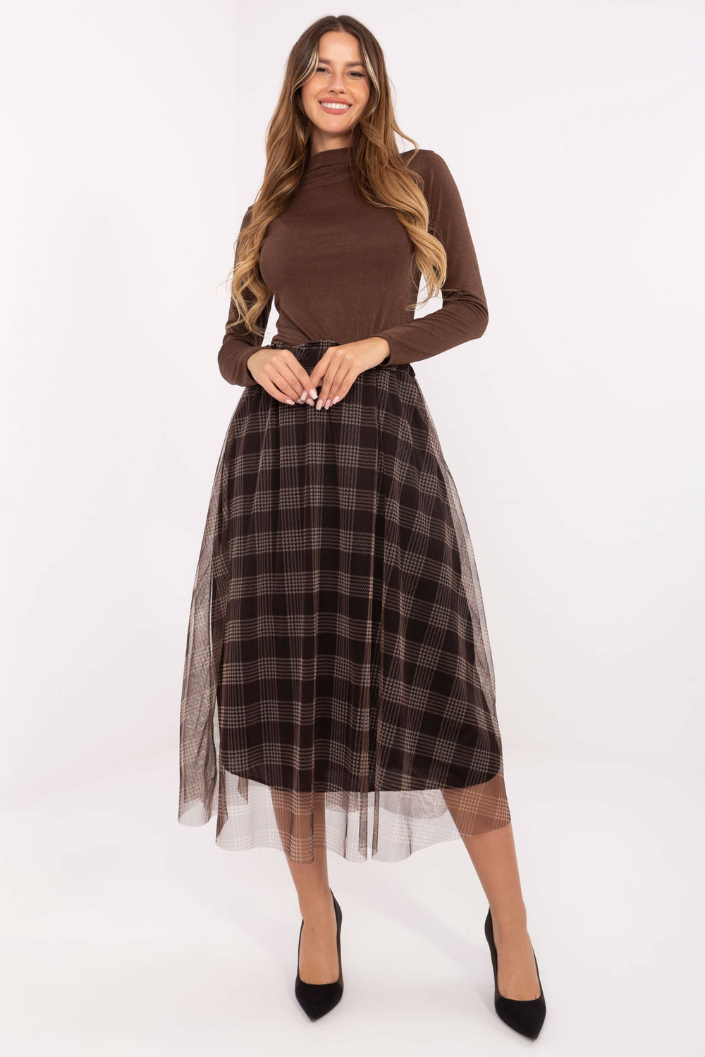 Spódnica Model MI-SD-271329-2.02 Brown - Italy Moda -1 Spódnica Model MI-SD-271329-2.02 Brown - Italy Moda -1