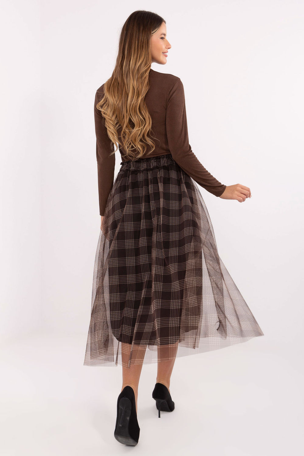 Spódnica Model MI-SD-271329-2.02 Brown - Italy Moda -3 Spódnica Model MI-SD-271329-2.02 Brown - Italy Moda -3