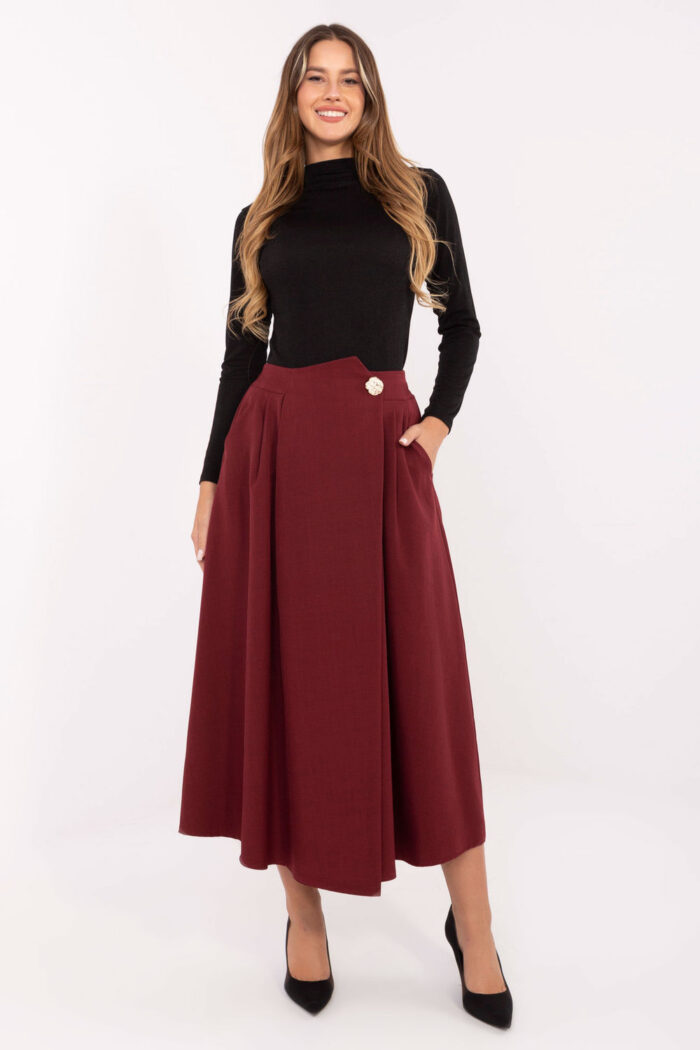 Spódnica Model IT-SD-81036.32 Bordo - Rue Paris -1