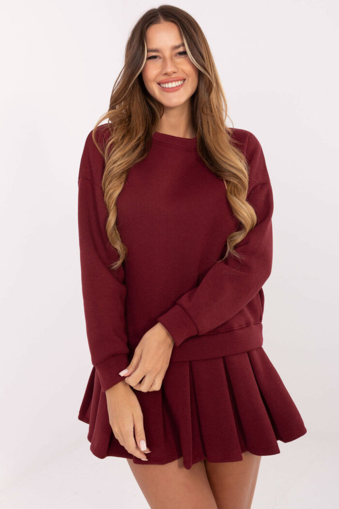 Sukienka Model MI-SK-3249.98 Bordo - Rue Paris -1