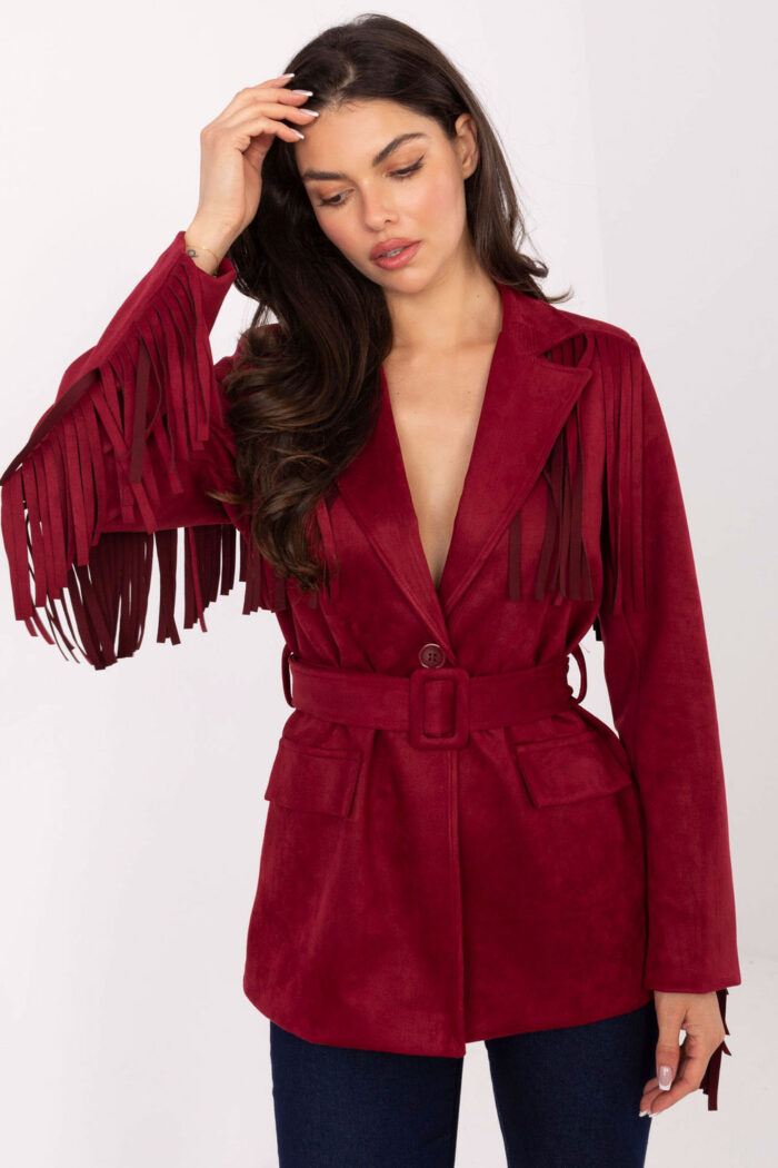 Marynarka Model IT-PL-5792.33 Bordo - Rue Paris -1