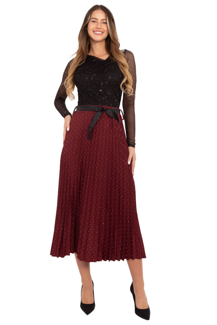 Spódnica Model MI-SD-121402.59 Bordo - Rue Paris -1