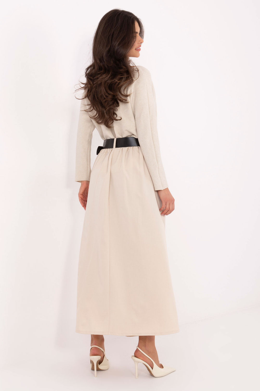 Spódnica Model IT-SD-19720.17P Light Beige - Italy Moda -3 Spódnica Model IT-SD-19720.17P Light Beige - Italy Moda -3