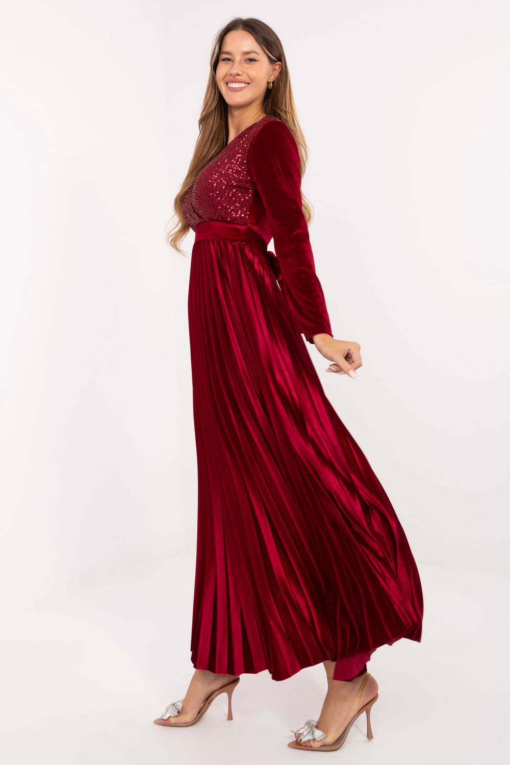 Sukienka Model IT-SK-16919.04P Bordo - Italy Moda -2 Sukienka Model IT-SK-16919.04P Bordo - Italy Moda -2