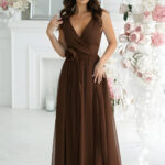 Sukienka Model 318-61 Czekolada - Bicotone -1