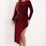 Sukienka Model IT-SK-20022.21P Bordo - Italy Moda -1