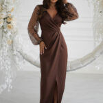 Sukienka Model 314-61 Czekolada - Bicotone -1