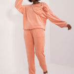 Spodnie Komplet Model DHJ-KMPL-8831.14X Brzoskwinia - Italy Moda -1
