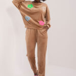 Spodnie Komplet Model DHJ-KMPL-8655.05 Dark Beige - Italy Moda -1