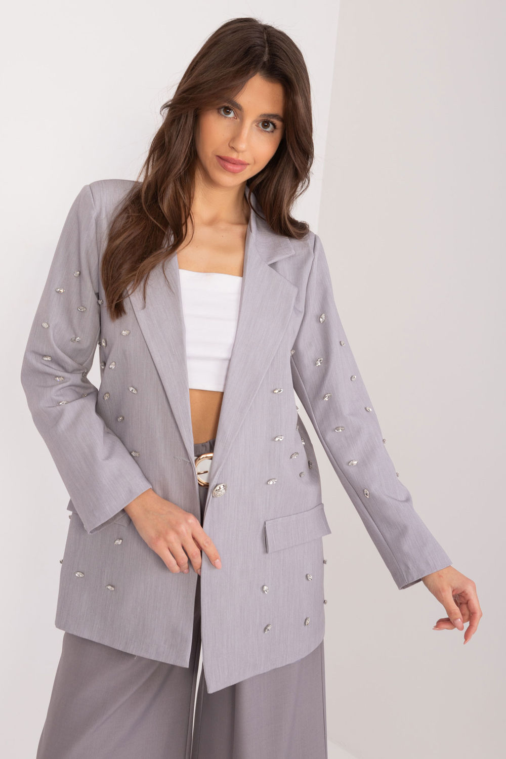 Marynarka Model DHJ-MA-18251.47 Grey - Italy Moda -1 Marynarka Model DHJ-MA-18251.47 Grey - Italy Moda -1