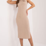 Sukienka Model DHJ-SK-17732.22 Dark Beige - Italy Moda -1