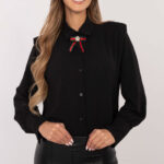 Koszula Damska Model MI-KS-61527.56 Black - Italy Moda -1