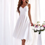 Sukienka Model Tifani 7/8 001140. Ecru - With You -1