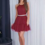 Sukienka Model Cristal 02063. Bordo - With You -1