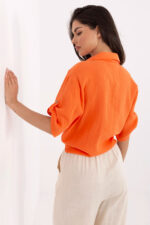 Koszula Damska Model DHJ-KS-8595-1.66 Orange - Italy Moda -3