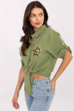 Koszula Damska Model DHJ-KS-8595-1.66 Khaki - Italy Moda -2