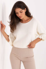 Sweter Damski Model IT-SW-99244.65 Ecru - Italy Moda -1