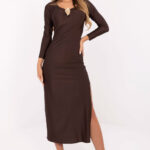 Sukienka Model IT-SK-21619.97 Dark Brown - Italy Moda -1