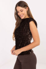 Bluzka Model IT-BZ-20052.96 Dark Brown - Italy Moda -2
