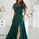 Sukienka Model 333-13 Bottle Green - Bicotone -1