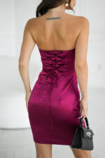 Sukienka Model 337-10 Bordo - Bicotone -3