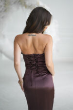 Sukienka Model 335-61 Czekolada - Bicotone -3