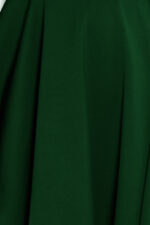 114-10 Rozkloszowana sukienka - dekolt w kształcie serca - ZIELEŃ BUTELKOWA-6