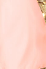 217-4 NEVA Trapezowa sukienka z rozkloszowanymi rękawkami - PASTELOWY RÓŻ-6