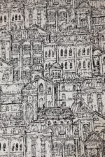 218-1 Ciepła narzutka z kapturem i kieszonkami - wzór MIASTO-8