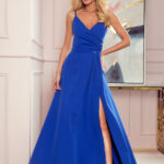 299-3 CHIARA elegancka maxi długa suknia na ramiączkach - CHABROWA-1