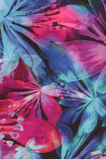 323-2 Wygodna sukienka oversize z wiązaniem na rękawkach - kolorowe kwiaty-9