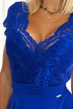 381-3 LINDA - szyfonowa sukienka z koronkowym dekoltem - CHABROWA-5