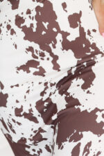 611-1 SAVANNAH dopasowana sukienka bez ramiączek - brązowo-biały wzór boho-7