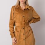 Sukienka Model DHJ-SK-10333.12P Camel - Italy Moda -1