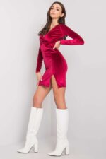 Sukienka Model RV-SK-7343.29X Bordo - Rue Paris -3