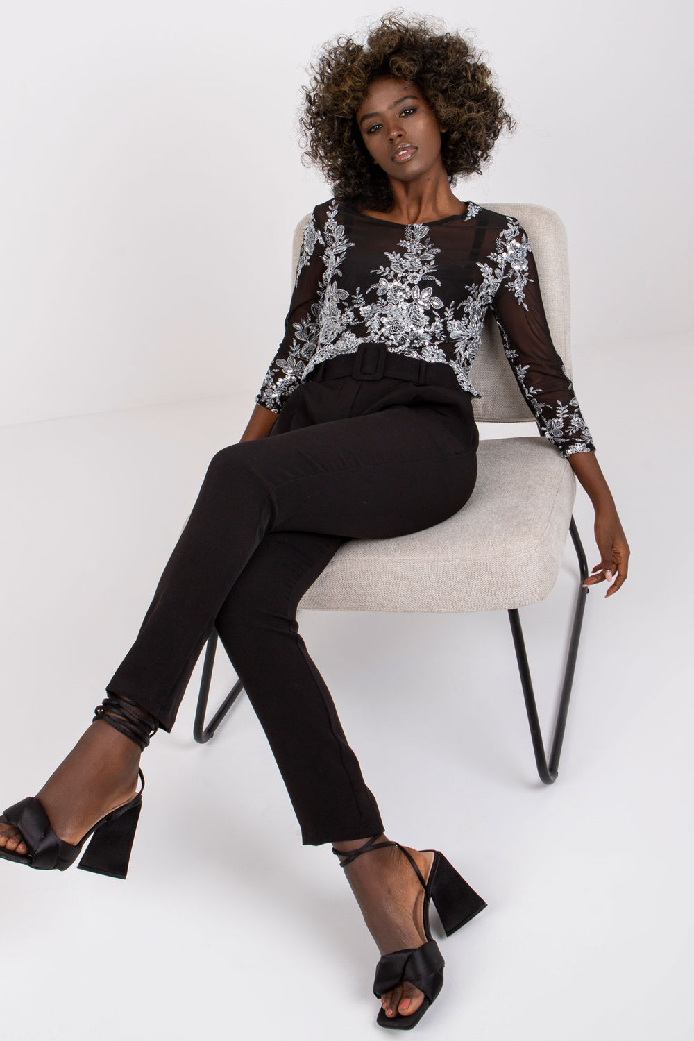 Spodnie Damskie Model DHJ-SP-12787.21X Black - Italy Moda -1 Spodnie Damskie Model DHJ-SP-12787.21X Black - Italy Moda -1