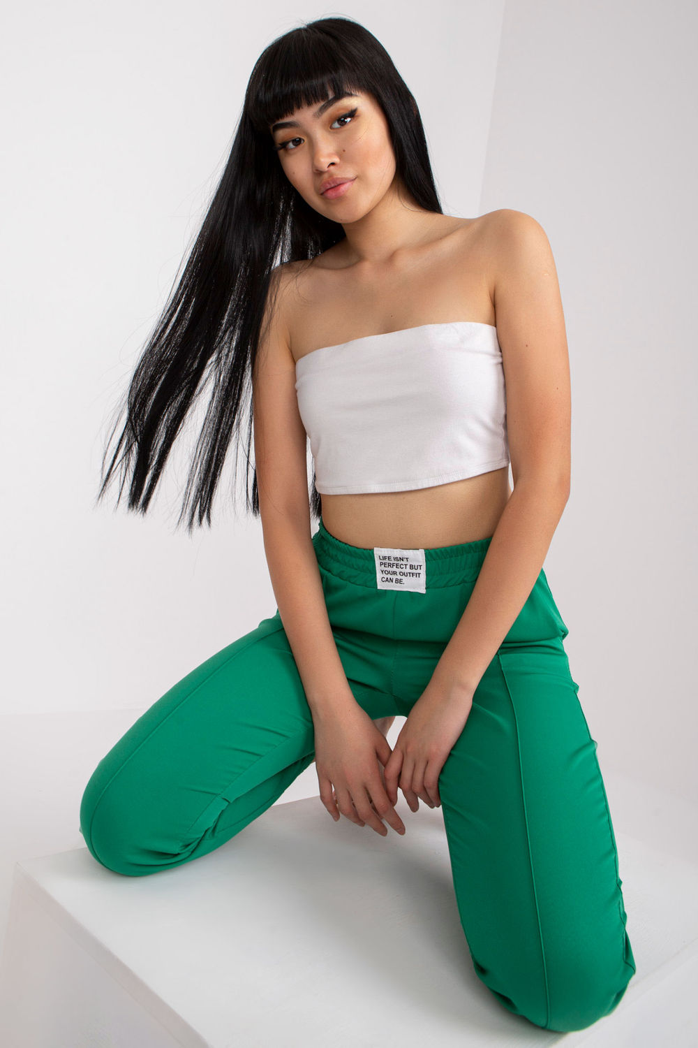 Spodnie Damskie Model DHJ-SP-15832.64 Green - Italy Moda -1 Spodnie Damskie Model DHJ-SP-15832.64 Green - Italy Moda -1