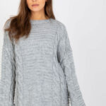 Sweter Damski Model LC-SW-8044.06X Grey - Rue Paris -1