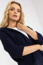 Sweter Kardigan Model LO-SW-LK-3002.98P Navy - Rue Paris -1