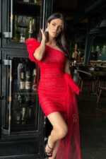 Sukienka Model 274-02 Red - Bicotone Hurtownia odzieży on-line, moda damska, bielizna i obuwie dla kobiet - Matterhorn.pl-1