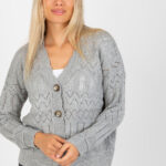 Sweter Damski Model LC-SW-8022.04P Grey - Rue Paris -1