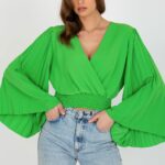 Bluzka Model DHJ-BZ-16503.30X Light Green - Italy Moda -1