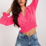 Bluzka Model DHJ-BZ-13866.92P Fluo Pink - Italy Moda -1