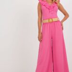 Spodnie Damskie Model DHJ-SP-8387.57 Pink - Italy Moda -1